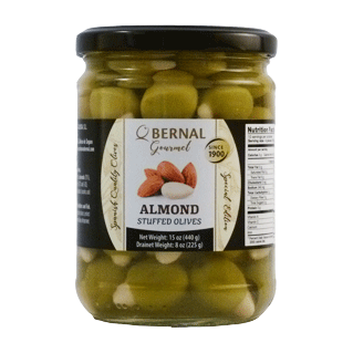 Gourmet Almond Stuffed Olives 225g 
